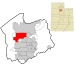 Salt Lake County Utah incorporated and unincorporated areas West Valley City highlighted